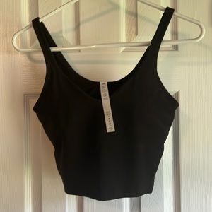 Lululemon black align tank crop. Size 6
